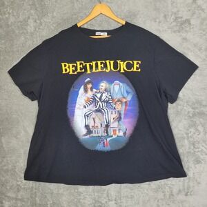Beetlejuice Graphic T Shirt Womens 4XL Black Movie Tee